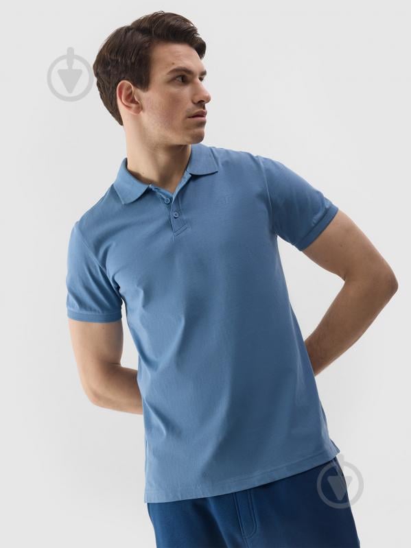 Поло 4F POLO SHIRT M129 4FWSS24TPTSM129-32S р.2XL голубой - фото 1