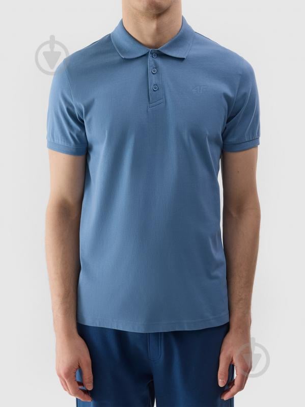 Поло 4F POLO SHIRT M129 4FWSS24TPTSM129-32S р.2XL голубой - фото 4