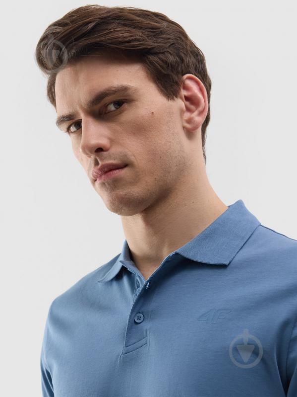 Поло 4F POLO SHIRT M129 4FWSS24TPTSM129-32S р.L блакитний - фото 2