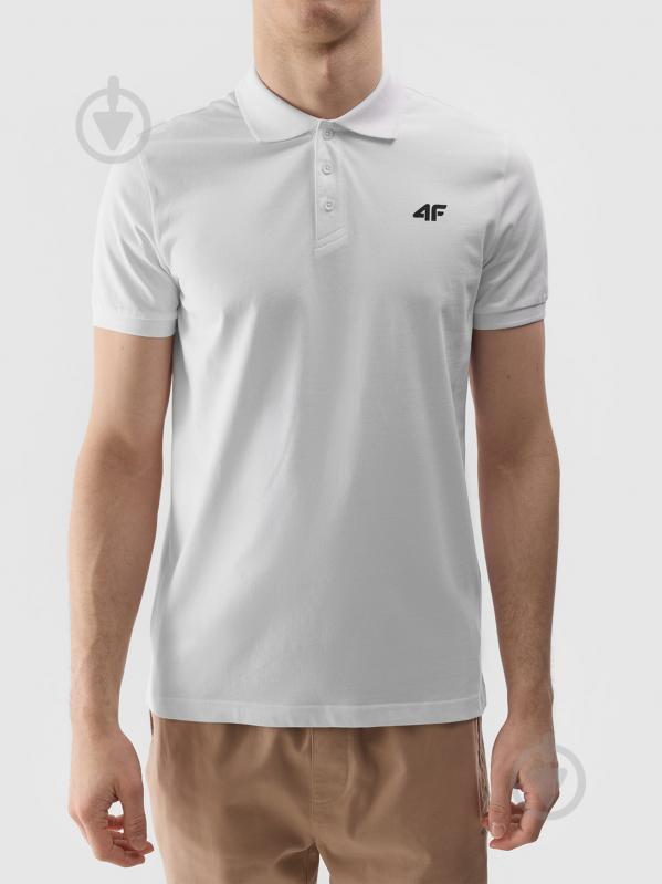 Поло 4F POLO SHIRT M129 4FWSS24TPTSM129-10S р.XL білий - фото 6