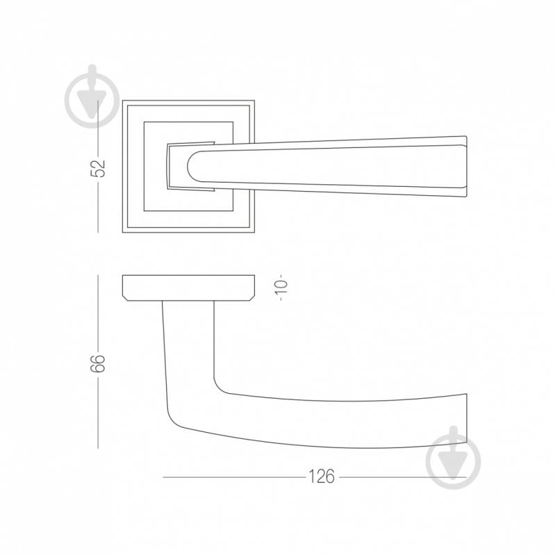 Ручка на розетке Linde А-1355 матовый никель/хром - фото 3