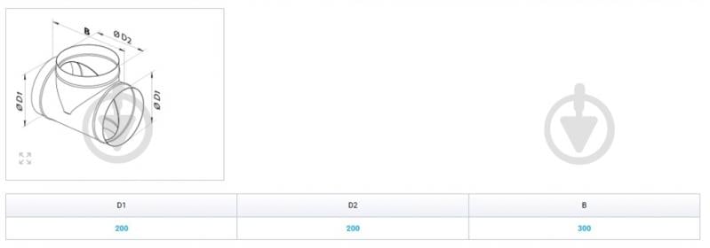 Тройник Вентс ТМ 200 - фото 2