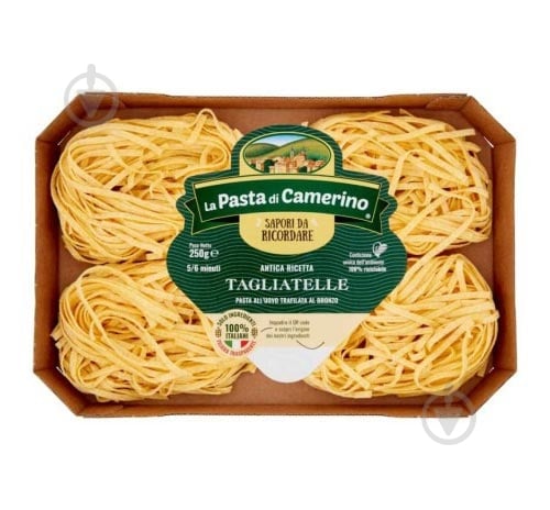 Макарони яєчні Pasta de Camerino тальателліне 250 г - фото 1 Макарони яєчні Pasta de Camerino тальателліне 250 г - фото 1