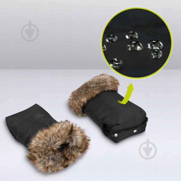 Варежки для коляски Lionelo LO-HANDMUFF BLACK black - фото 1