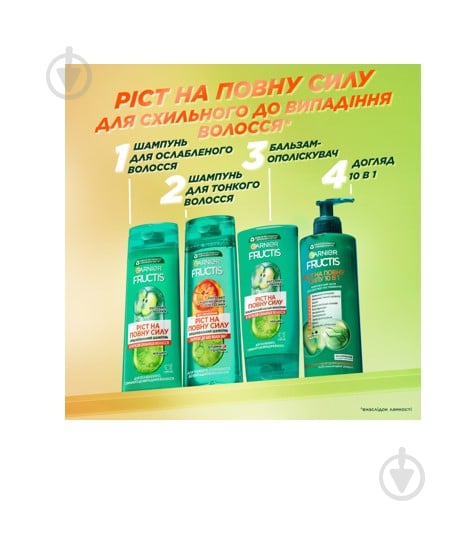 Шампунь Garnier Fructis Ріст На Повну Силу 400 мл - фото 4