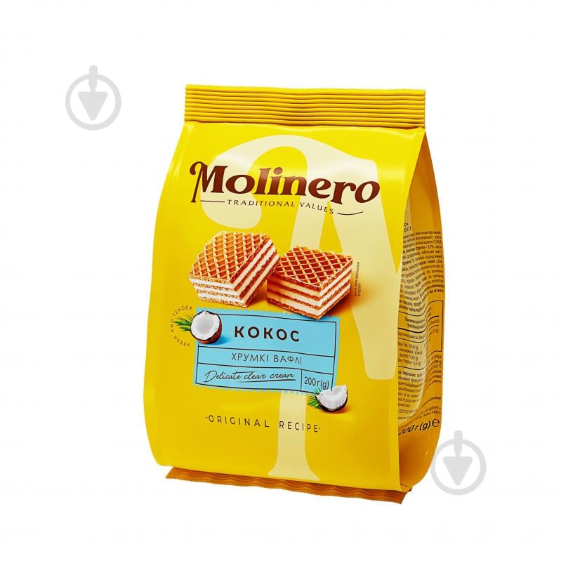 Вафли Molinero со вкусом кокоса 200 г - фото 1