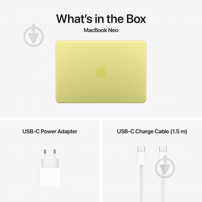 Ноутбук Apple MacBook Neo 2026 8GB/256GB 13" (MHFD4UA/A) citrus - фото 10
