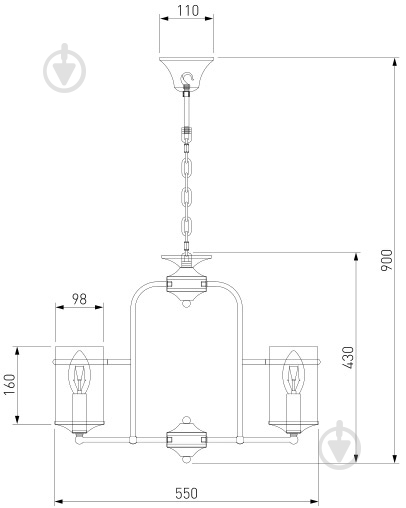 ВИТРИНА! Люстра подвесная Strotskis Consul 5x40 Вт E14 античная бронза 60040/5 - фото 3