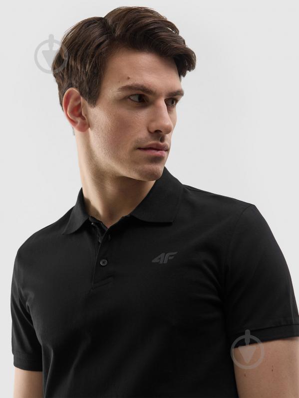 Поло 4F POLO SHIRT M129 4FWSS24TPTSM129-20S р.XL чорний - фото 3