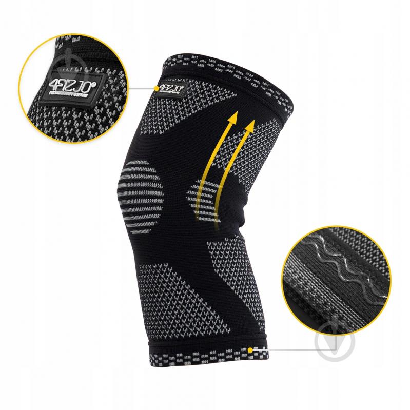 Бандаж для колена 4fizjo (P-5907739317919) р. XXL черный с серым - фото 8 Бандаж для колена 4fizjo (P-5907739317919) р. XXL черный с серым - фото 8