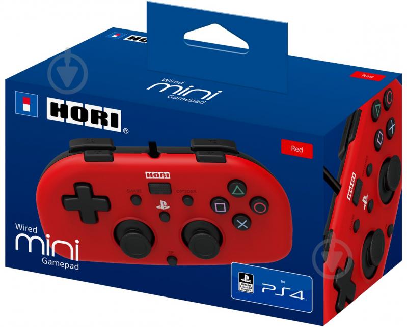 Геймпад HORI Mini Gamepad для PS4 Red (4961818028418) - фото 5