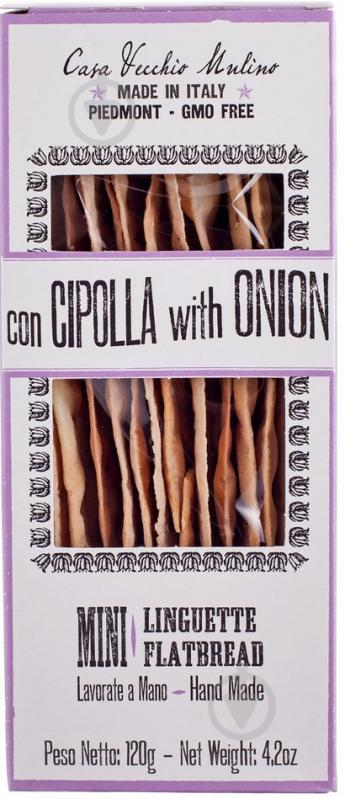 Хлібці Casa Vecchio Mulino Linguette з цибулею 120 г - фото 1