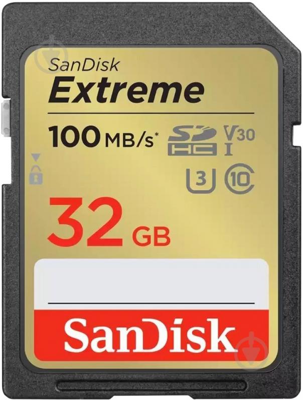 Карта памяти SanDisk SD 32 ГБ UHS-I Class 3 (U3) (SDSDXVT-032G-GNCIN) Extreme Pro V30 - фото 1