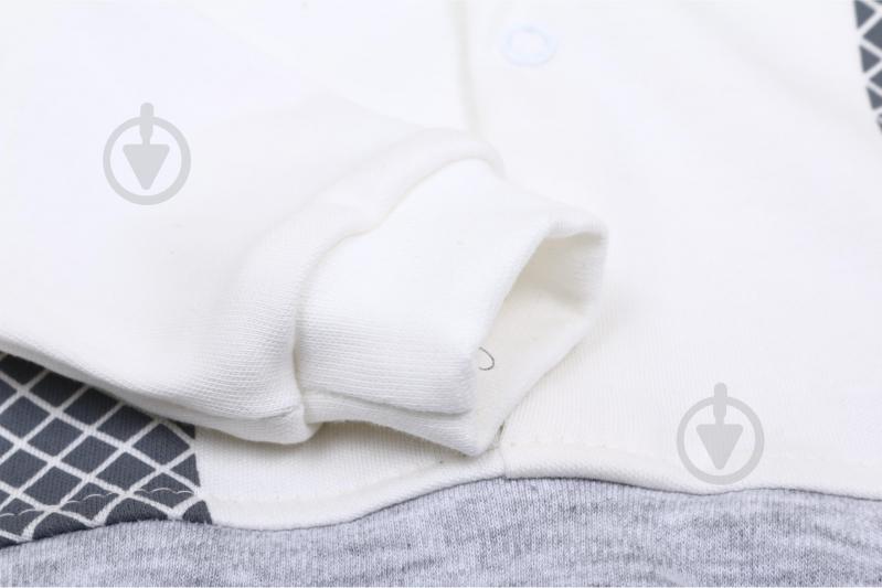 Комбинезон для мальчика Bambinelli с бабочкой р.56 белый с серым 0210 - фото 3