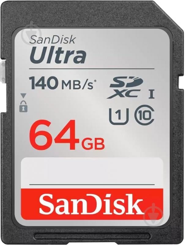 Карта памяти SanDisk SD 64 ГБ UHS-I (SDSDUNB-064G-GN6IN) Ultra - фото 1