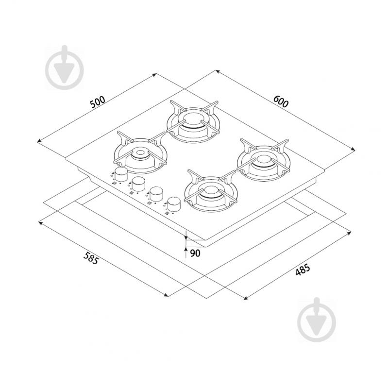 Варочная поверхность газовая Minola MGG 61005 WH - фото 7