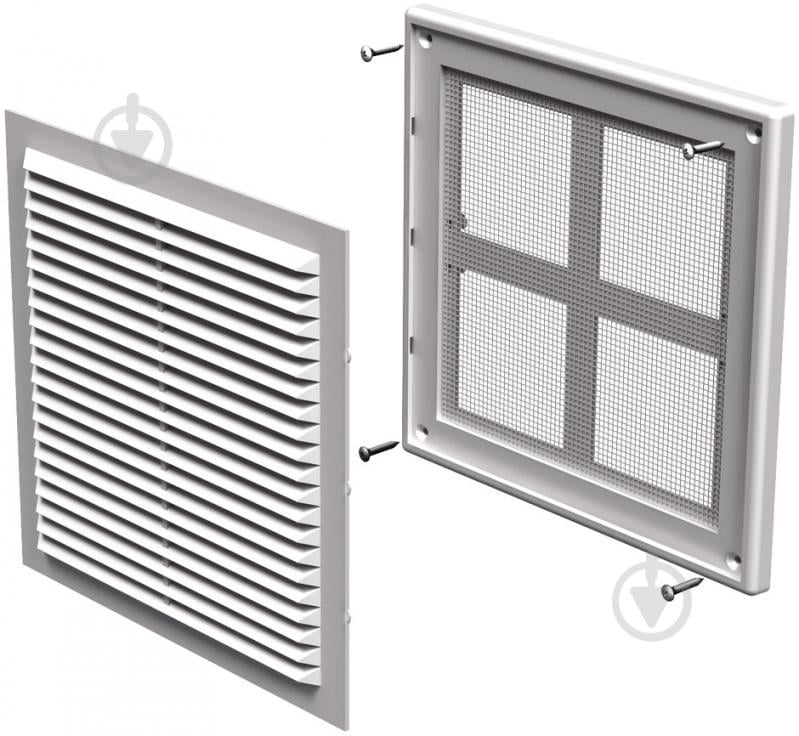 Решітка Вентс МВ 150 Мс пластик білий - фото 1 Решітка Вентс МВ 150 Мс пластик білий - фото 1