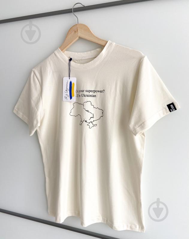 Футболка Карта Украины р.XL молочный - фото 2