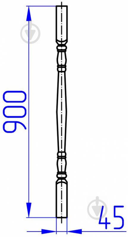 Балясина БСЦ-6 соснова точена 45x45x900 мм ґатунок 1 - фото 2