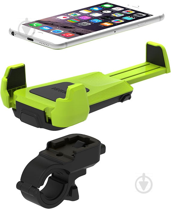 Велодержатель для телефона Active Edge Bike & Bar Mount for Universal Electric Lime iOttie черный с салатовым - фото 4