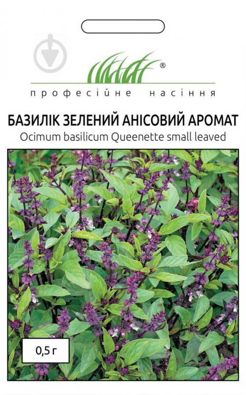 Семена Професійне насіння базилик зеленый Анисовый аромат 0,5 г (4823058204291) - фото 1