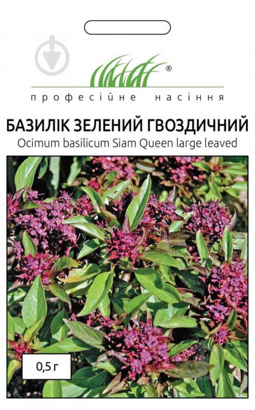 Семена Професійне насіння базилик зеленый Гвоздичный 0,5 г (4823058204284) - фото 1