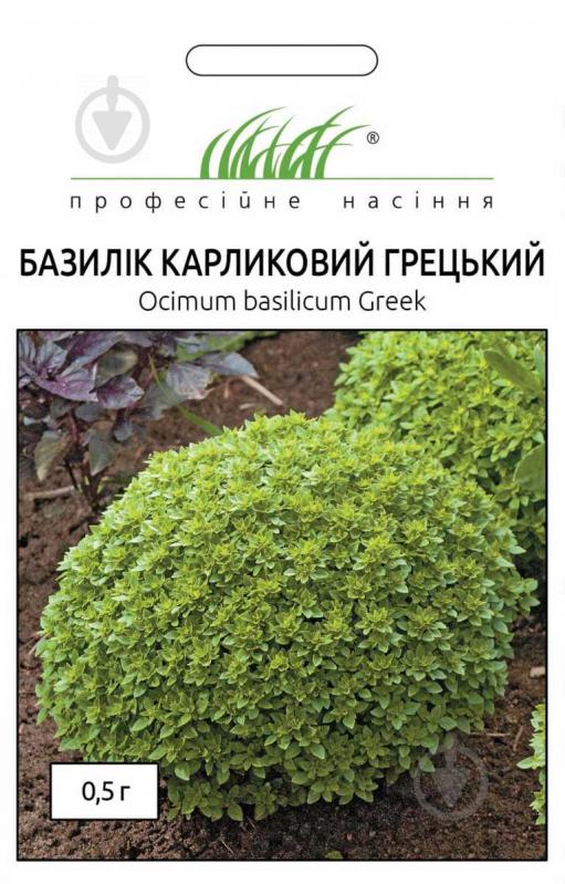 Семена Професійне насіння базилик карликовый Греческий 0,5 г (4820176690371) - фото 1