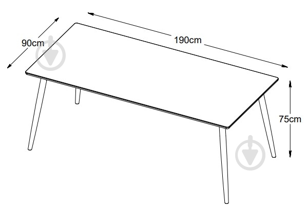 Стол обеденный Unique Furniture BARRALI 1900x900x750 мм дуб копченый/дуб копченый - фото 9