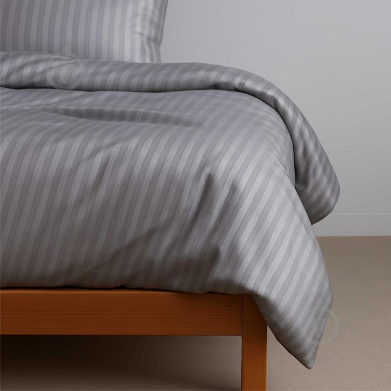 Пододеяльник Boston Soft Grey Stripe 175x210 см светло-серый U-tek - фото 1