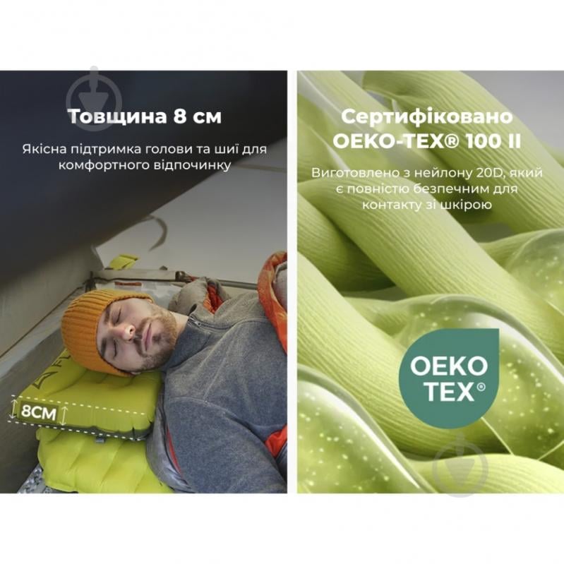 Подушка надувная Flextail Tiny Pillow 6009 зеленый - фото 3 Подушка надувная Flextail Tiny Pillow 6009 зеленый - фото 3