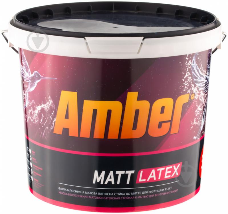 Фарба латексна водоемульсійна Amber Matt Latex мат білий 5 л - фото 1