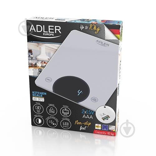 Весы кухонные Adler AD-3173S - фото 5 Весы кухонные Adler AD-3173S - фото 5