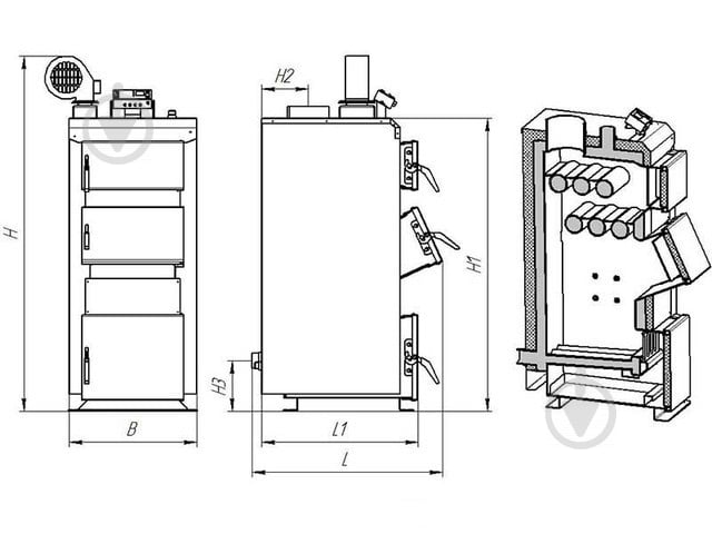 Котел твердопаливний Neus В 17 - фото 2