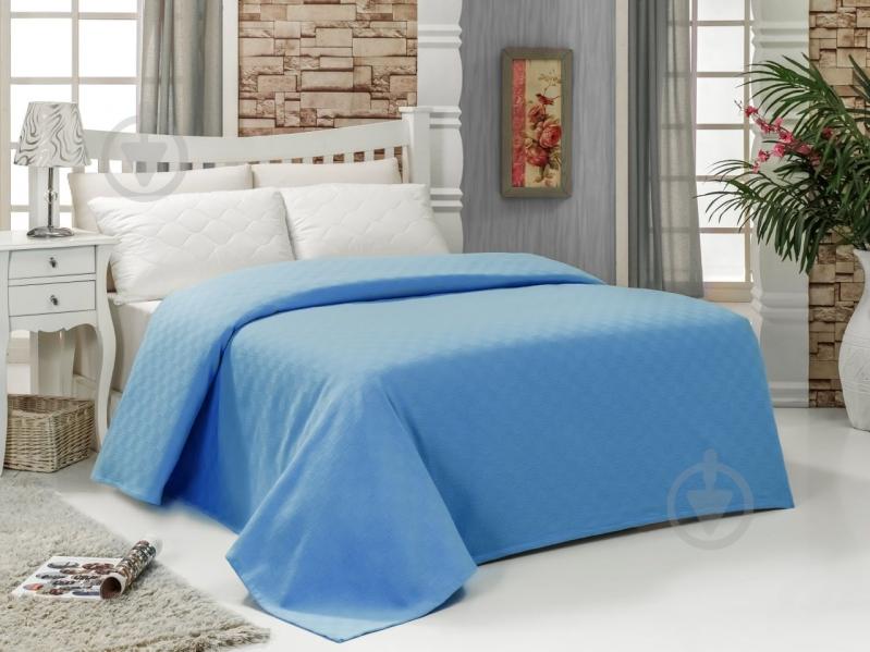 Простынь-покрывало Dama 160x240 см голубой Arya - фото 1
