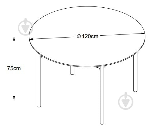 Стіл обідній Unique Furniture SAVONA 1200x1200x750 мм дуб чорний/чорний - фото 3