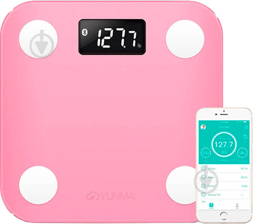 Весы напольные Yunmai Mini Smart Scale pink (M1501-PK) - фото 2