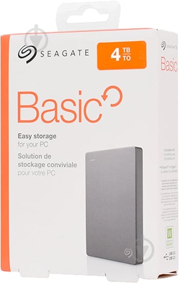 Внешний жесткий диск Seagate Basic Portable 4 ТБ 2,5" USB 3.0 (STJL4000400) grey - фото 7