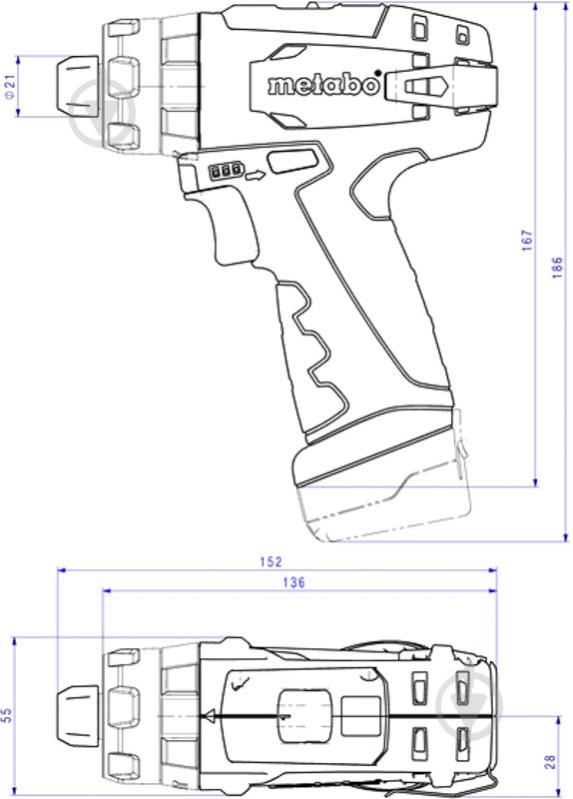Шуруповерт аккумуляторный Metabo PowerMaxx SB Basic 600385870 - фото 2 Шуруповерт аккумуляторный Metabo PowerMaxx SB Basic 600385870 - фото 2