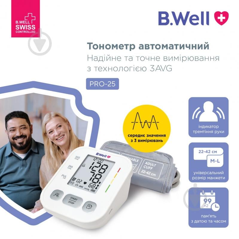 Тонометр электронный B.Well PRO-25 - фото 2