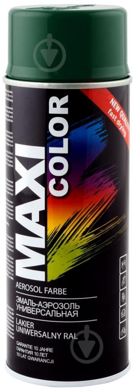 Емаль аерозольна Maxi Color RAL 6005 темно-зелений глянець 400 мл - фото 1