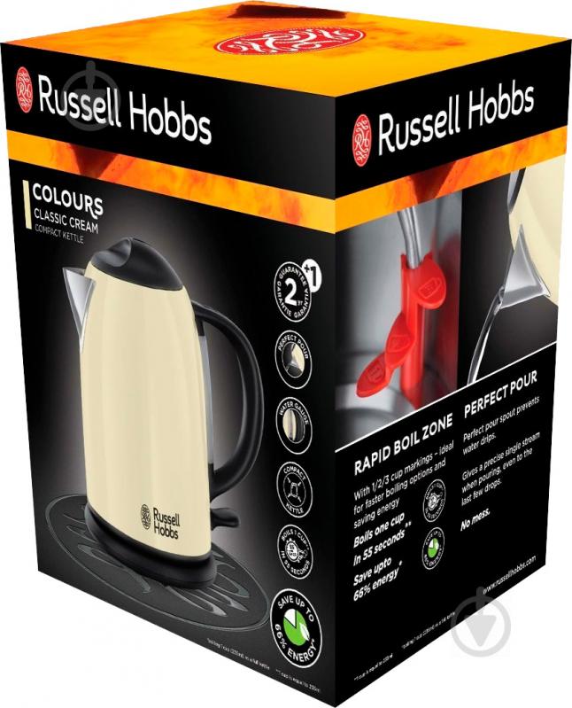 Электрочайник Russell Hobbs 20415-70 Colours Plus Classic Cream - фото 5