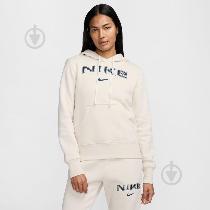 Джемпер Nike W NSW PHNX FLC STD PO LOGO HDY HM9751-104 р.XS бежевый - фото 1