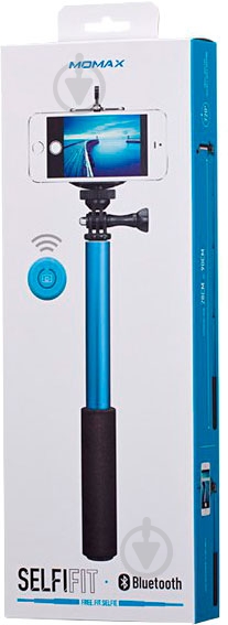 Селфи-монопод MOMAX Selfifit Bluetooth 90 см KMS1NB blue - фото 5 Селфи-монопод MOMAX Selfifit Bluetooth 90 см KMS1NB blue - фото 5
