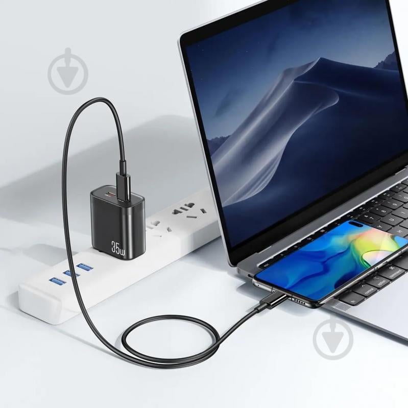 Мережевий зарядний пристрій Xo L105-CC 35W 2хUSB-C Black - фото 2