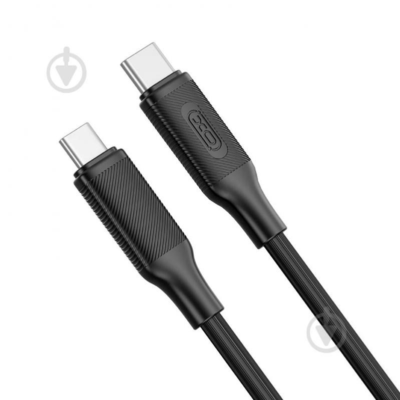 Кабель Xo NB-Q265B-CC USB-C to USB-C 60W Power Delivery 1 м black (NB-Q265B-CC.black) - фото 2