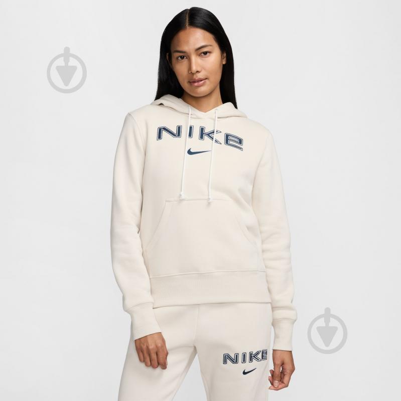 Джемпер Nike W NSW PHNX FLC STD PO LOGO HDY HM9751-104 р.M бежевий - фото 1