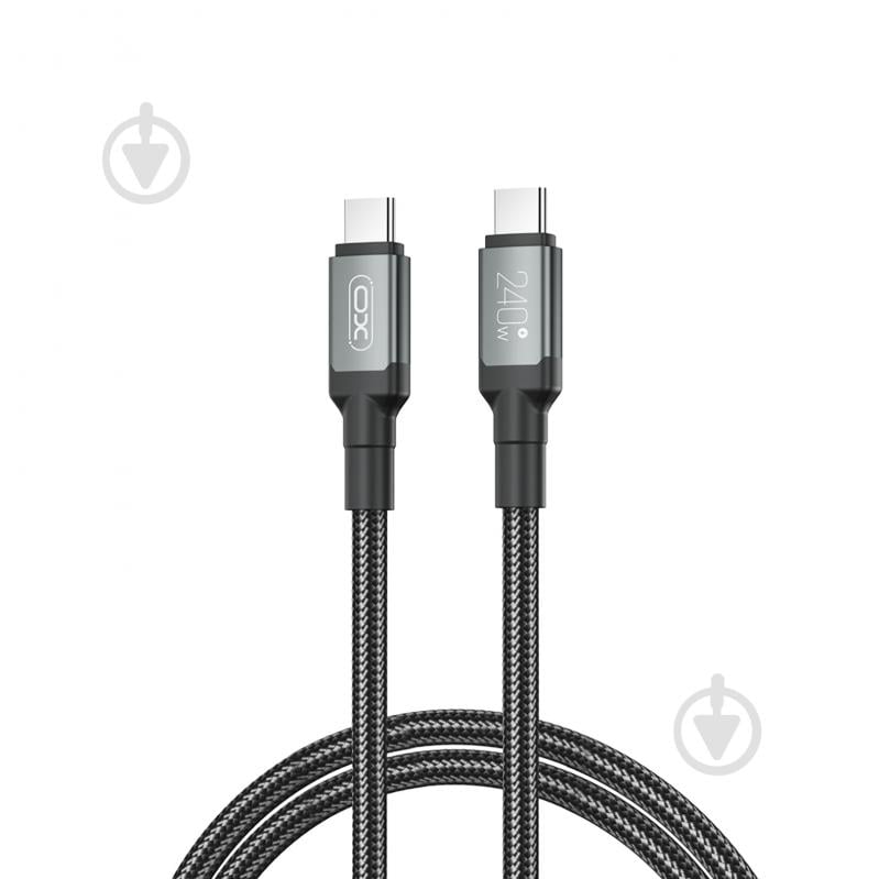 Кабель Xo NB-Q264B-CC USB Type-C to USB Type-C 240W PD 2 м black (NB-Q264B-CC.black) - фото 1 Кабель Xo NB-Q264B-CC USB Type-C to USB Type-C 240W PD 2 м black (NB-Q264B-CC.black) - фото 1