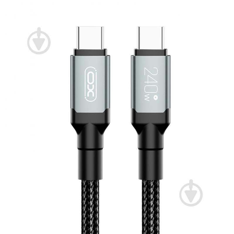 Кабель Xo NB-Q264B-CC USB Type-C to USB Type-C 240W PD 2 м black (NB-Q264B-CC.black) - фото 4 Кабель Xo NB-Q264B-CC USB Type-C to USB Type-C 240W PD 2 м black (NB-Q264B-CC.black) - фото 4