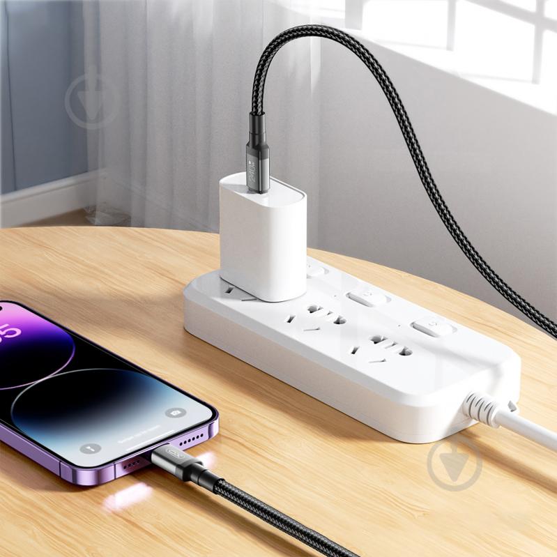 Кабель Xo NB-Q264B-CC USB Type-C to USB Type-C 240W PD 2 м black (NB-Q264B-CC.black) - фото 6 Кабель Xo NB-Q264B-CC USB Type-C to USB Type-C 240W PD 2 м black (NB-Q264B-CC.black) - фото 6