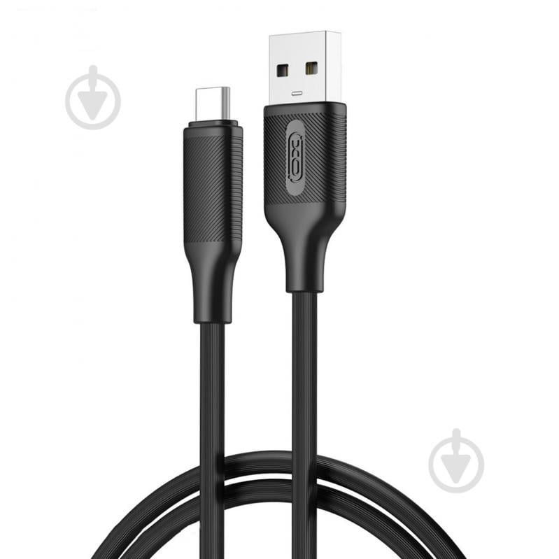 Кабель Xo NB265-AC USB-A to USB-C 3А 1 м black (NB265-AC.black) - фото 1